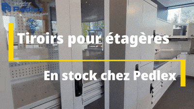 Drawers adapted to your shelves - in stock at Pedlex in order to optimize your storage space