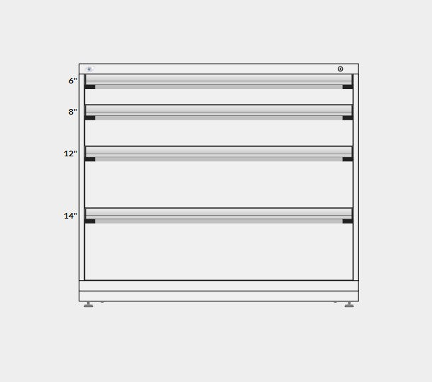 CAB542746 Cabinet robuste fixe Rousseau Pedlex promotion liquidation coffre à outils rangement pièces blanc 616