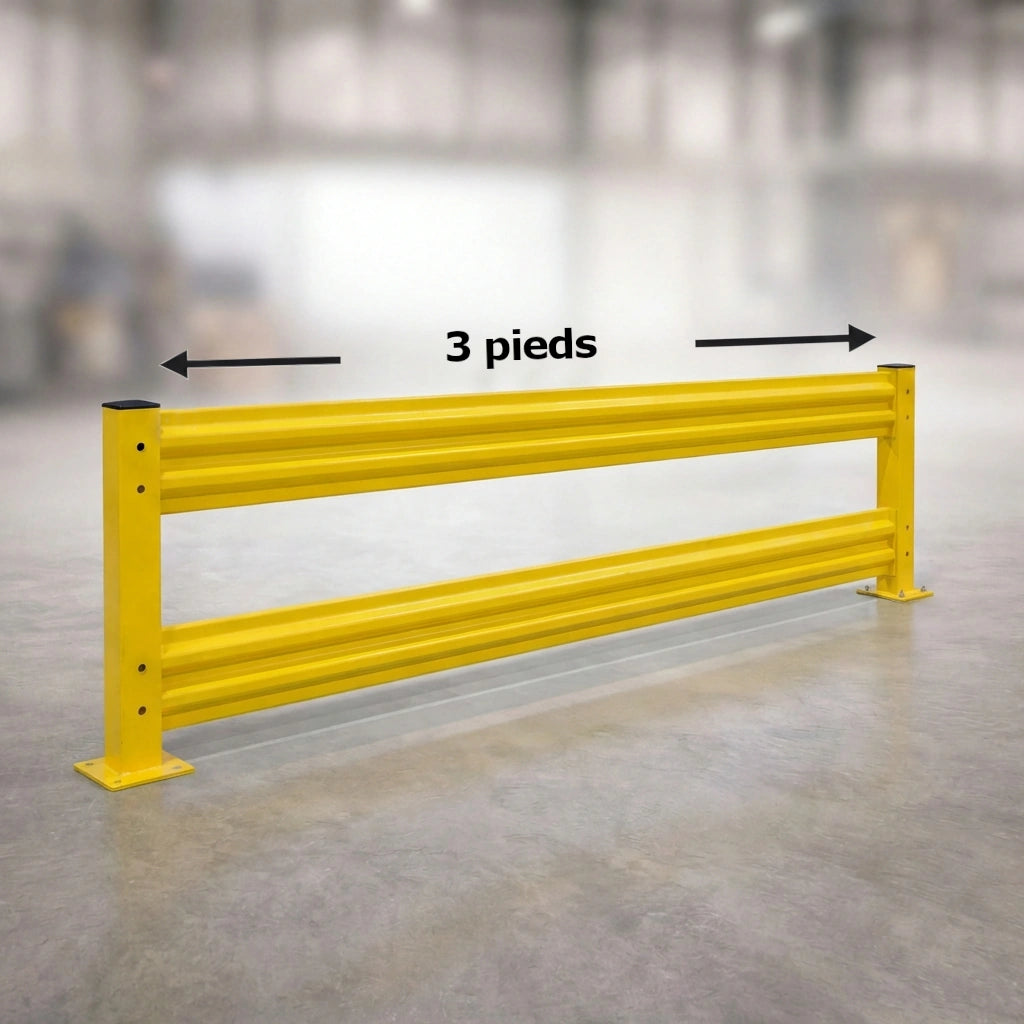 Garde-fous de protection - simple ou double 18"H ou 44"H, largeur 2'L à 10'L