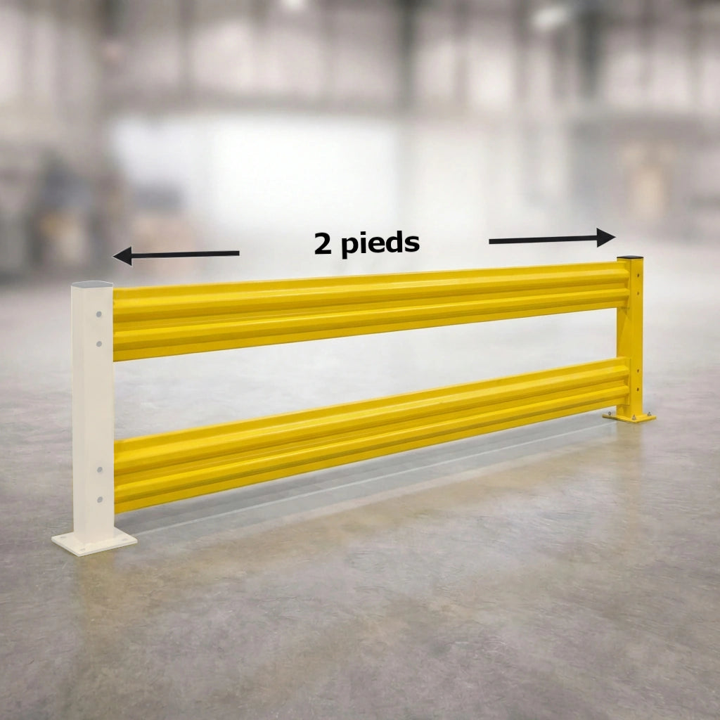 Garde-fous de protection - simple ou double 18"H ou 44"H, largeur 2'L à 10'L