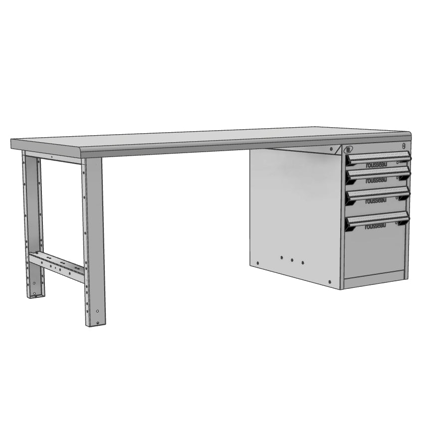 Ergonomic workbench - 60"W or 72"W, 30"D, 29.75"H or 33.75"H