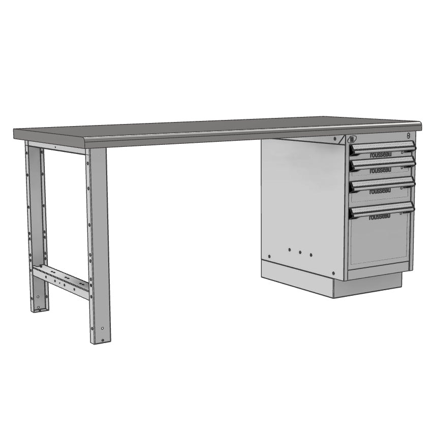 Ergonomic workbench - 60"W or 72"W, 30"D, 29.75"H or 33.75"H