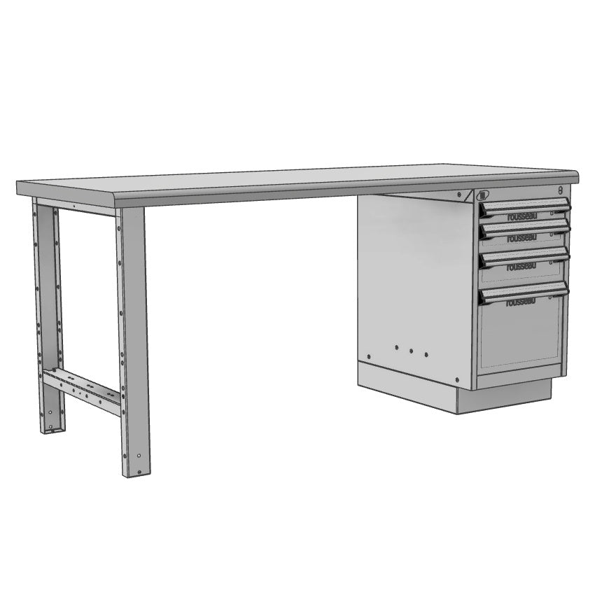 Ergonomic workbench - 60"W or 72"W, 30"D, 29.75"H or 33.75"H