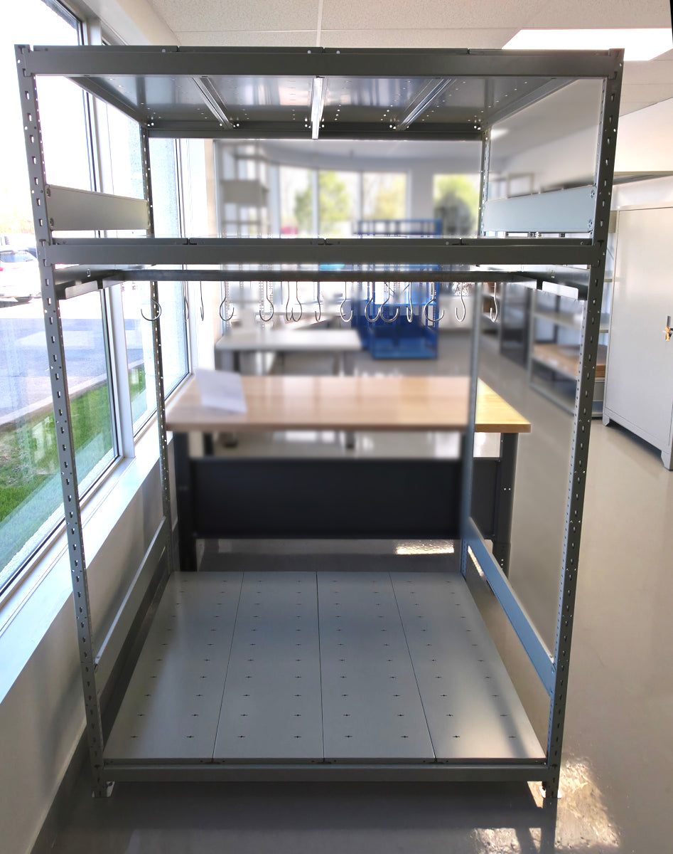 Mini-racking robuste rangement industrie Pedlex Rousseau metal Etagere Spider_