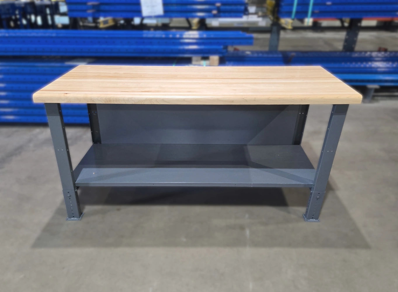 TAB723034 table de travail dessus en bois lamellé Rousseau métal en stock Pedlex promotion liquidation