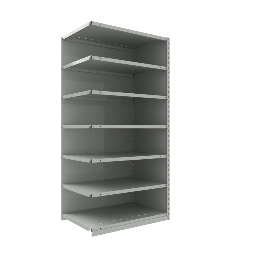 spider 75 7 addon ajout SRA10 SRA20 SRA1041 étagère industrielle robuste série Spider fermée 7 tablettes grise Rousseau Pedlex vente en stock promotion