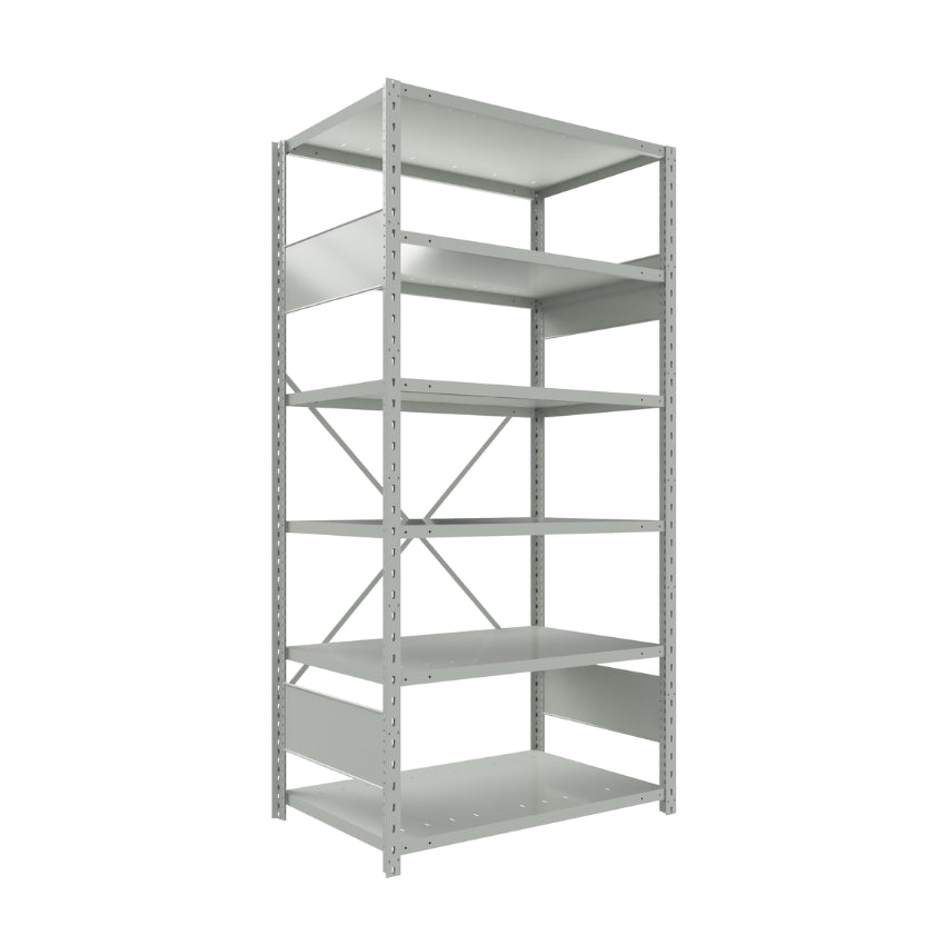 spider 75 6 unité début starter unit SRA10 SRA20 SRA1041 étagère industrielle robuste série Spider ouverte 6 tablettes grise Rousseau Pedlex vente en stock promotion