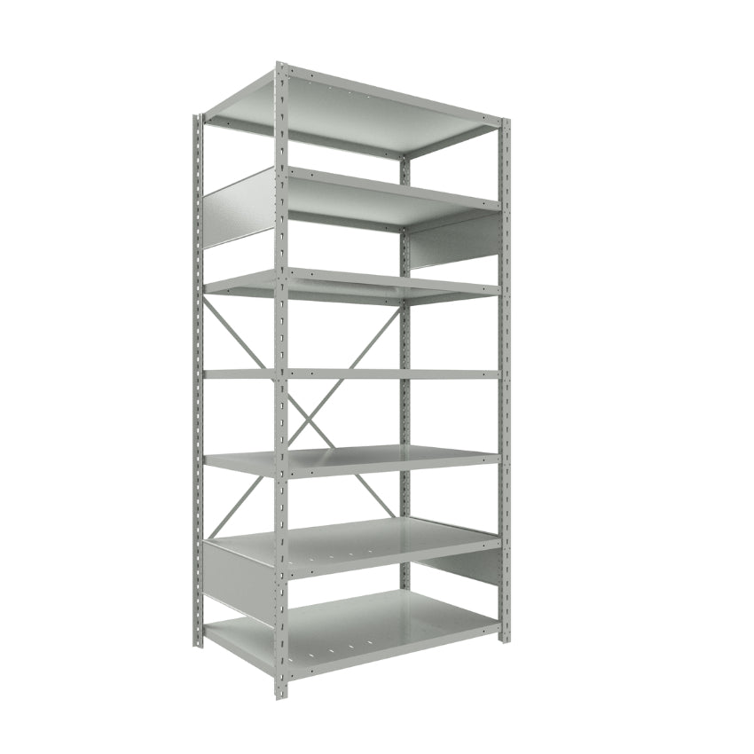 spider 75 7 unité début starter unit SRA10 SRA20 SRA1041 étagère industrielle robuste série Spider ouverte 7 tablettes grise Rousseau Pedlex vente en stock promotion