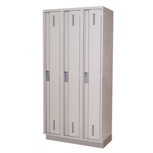 CASIER VESTIAIRE TRIPLE SÉRIE CONCORDE 36X18X72H 01-121872-3-base EN STOCK CHEZ PEDLEX