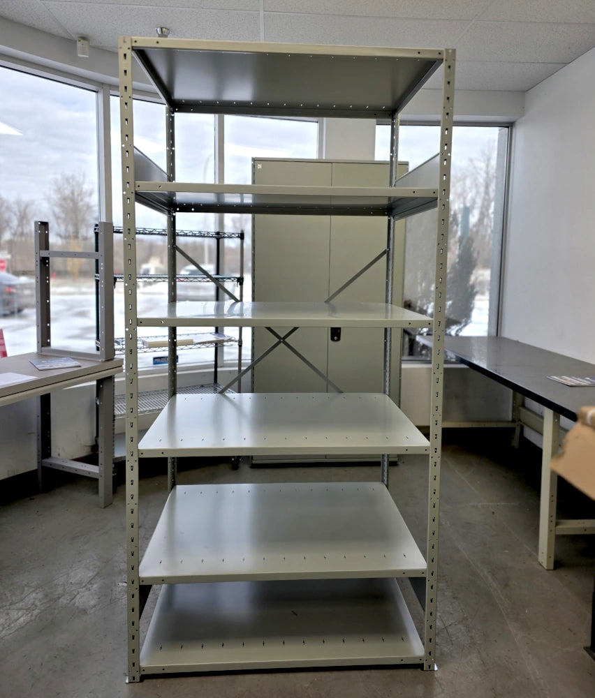 ESO423087 étagère industrielle robuste Spider de Rousseau métal en stock chez Pedlex grise 42 large 30 profonde 87 haute promotion liquidation