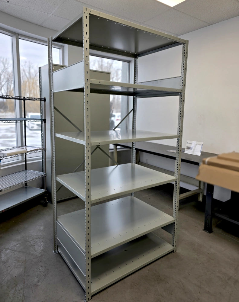 ESO423087 étagère industrielle robuste Spider de Rousseau métal en stock chez Pedlex grise 42 large 30 profonde 87 haute promotion liquidation