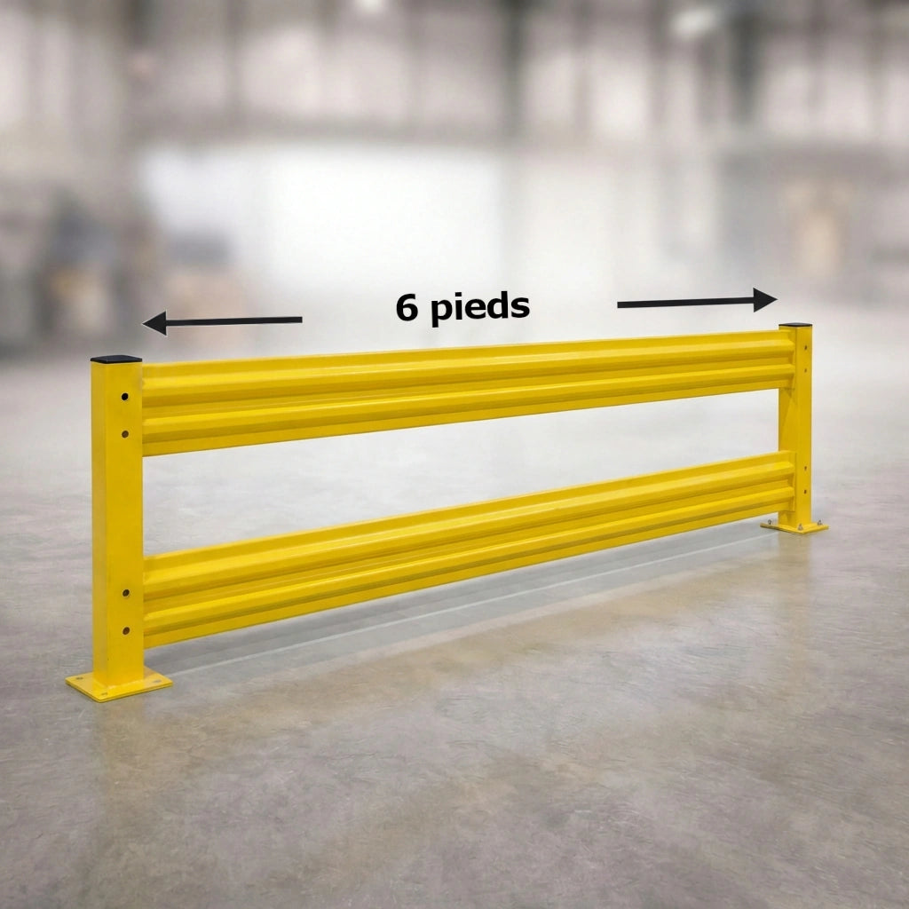 Garde-fous de protection - simple ou double 18"H ou 44"H, largeur 2'L à 10'L