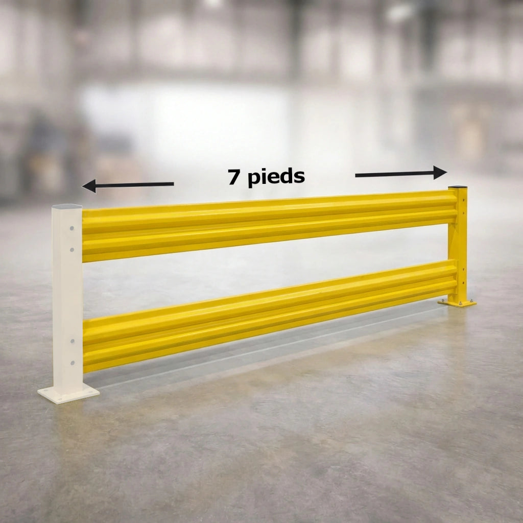 Garde-fous de protection - simple ou double 18"H ou 44"H, largeur 2'L à 10'L