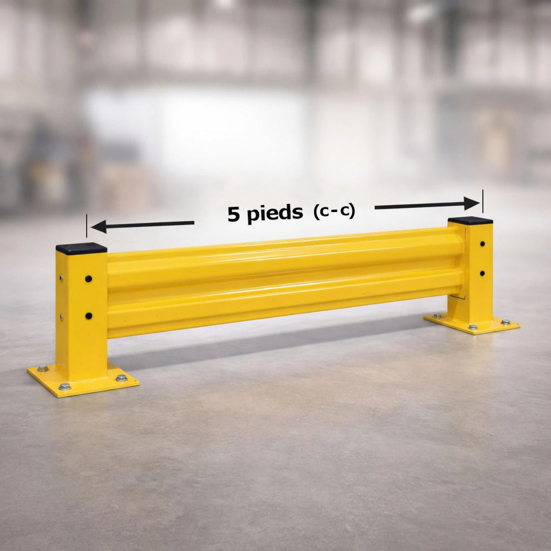 Garde-fous de protection - simple ou double 18"H ou 44"H, largeur 2'L à 10'L