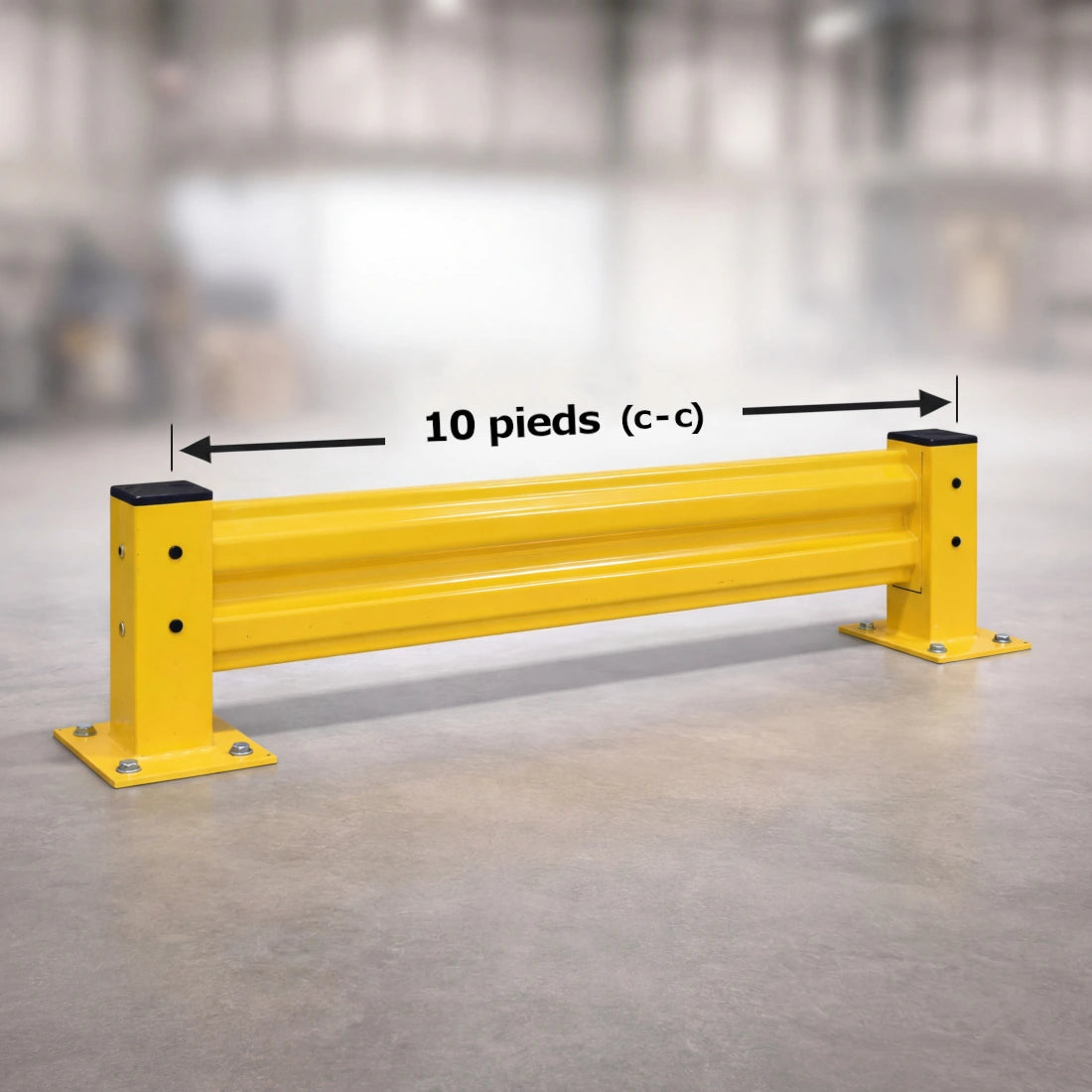 Garde-fous de protection - simple ou double 18"H ou 44"H, largeur 2'L à 10'L