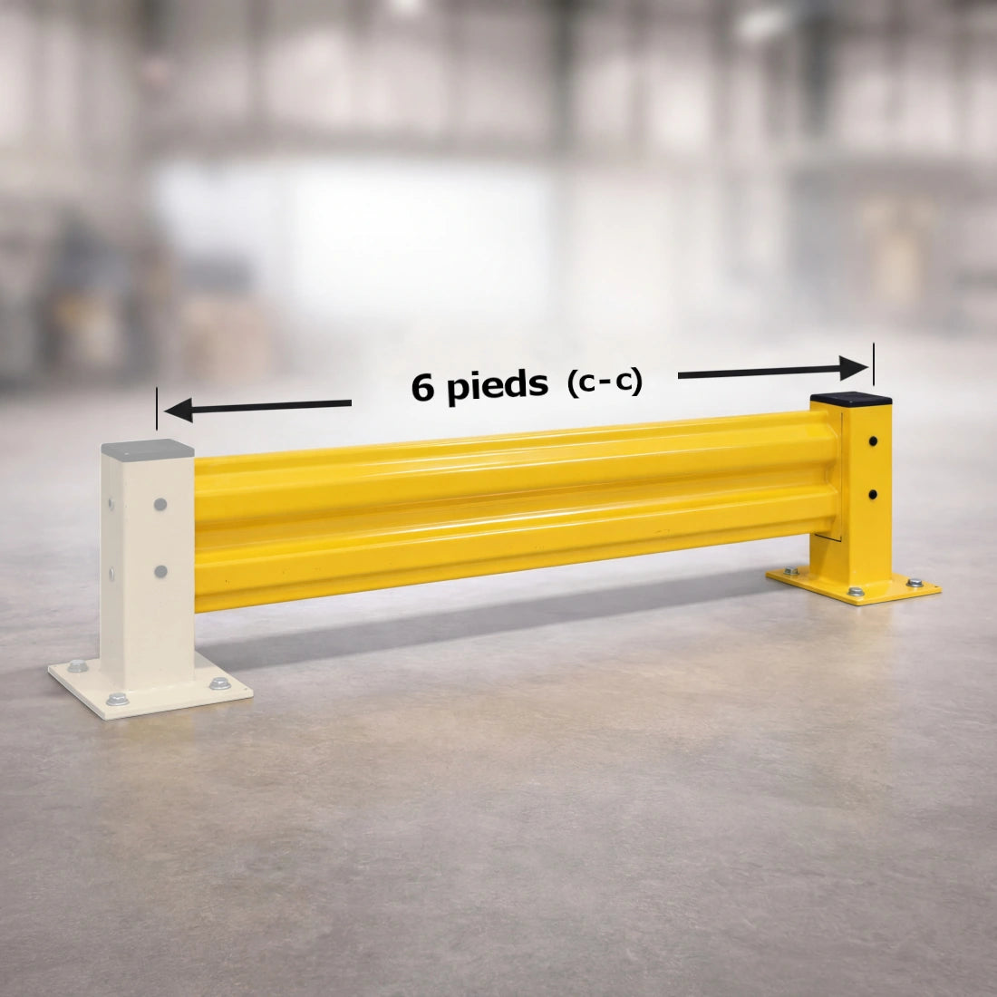 Garde-fou guardrail barrière de securite Pedlex Cogan 2 montants rail simple GRAS unité d'ajout