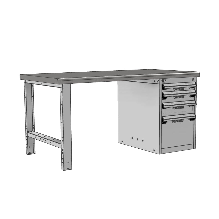 Ergonomic workbench - 60"W or 72"W, 30"D, 29.75"H or 33.75"H