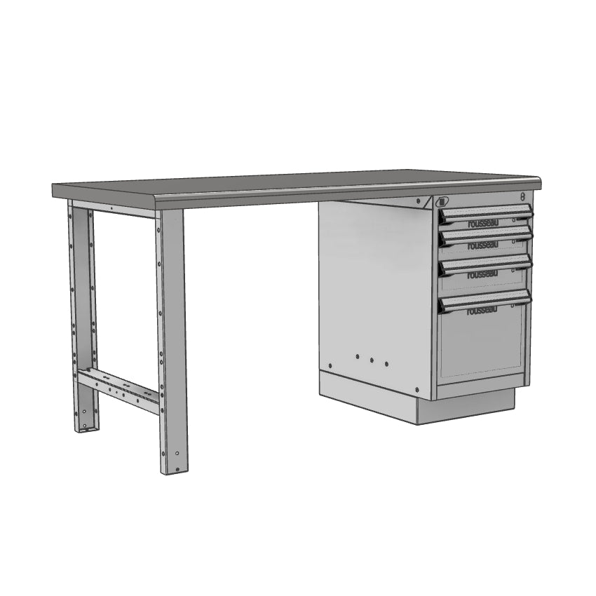 Ergonomic workbench - 60"W or 72"W, 30"D, 29.75"H or 33.75"H