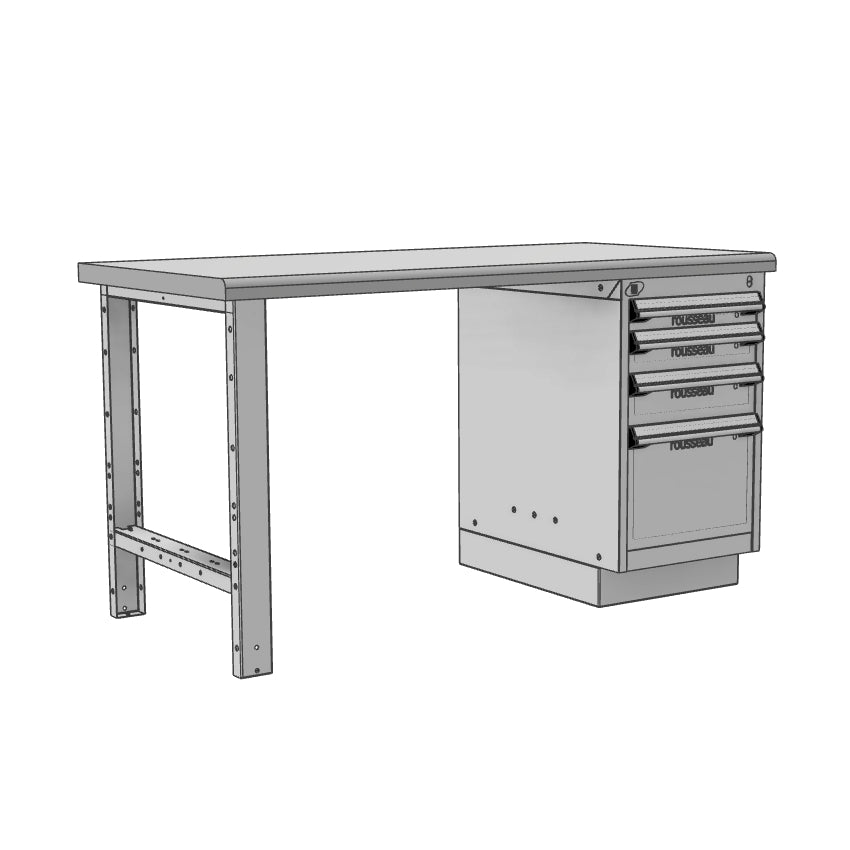 Ergonomic workbench - 60"W or 72"W, 30"D, 29.75"H or 33.75"H