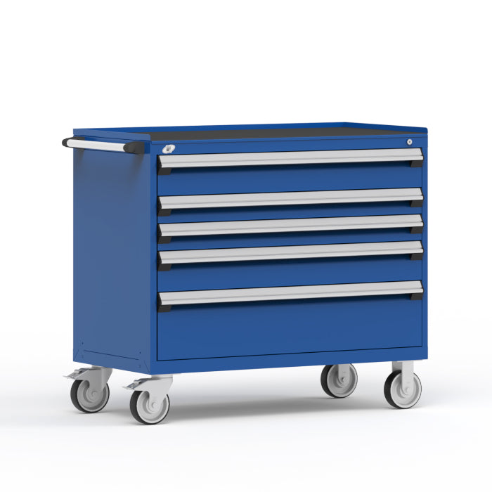 CABINET ROBUSTE MOBILE ROUSSEAU - 5 TIROIRS COMPARTIMENTÉS, 48x24x42 1/2H R5BHE-3403-ST055 LIVRAISON RAPIDE CHEZ PEDLEX