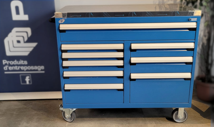 CABINET ROBUSTE MOBILE / COFFRE À OUTILS ROUSSEAU 48x24x43H R5GHE-3424 EN STOCK CHEZ PEDLEX