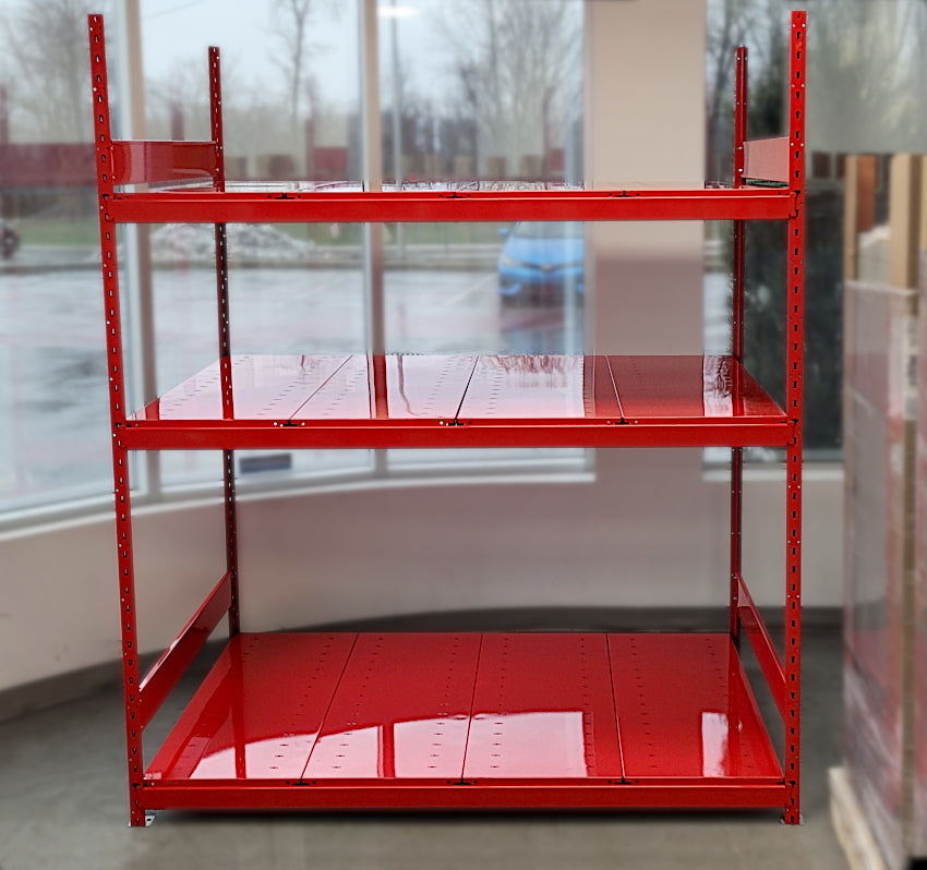 MINI-RACKING SRD5158S SPIDER ROUSSEAU - 3 NIVEAUX, ROUGE CARMINE, 72x48x87H EN STOCK CHEZ PEDLEX VENTE PROMOTION