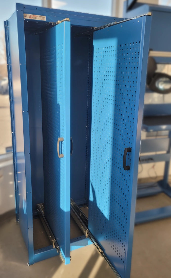 SRE2C-DE870102 Étagère Rousseau métal fermée Spider 2 panneaux d'accrochage coulissants 5S EN STOCK CHEZ PEDLEX boutique vente liquidation promotion