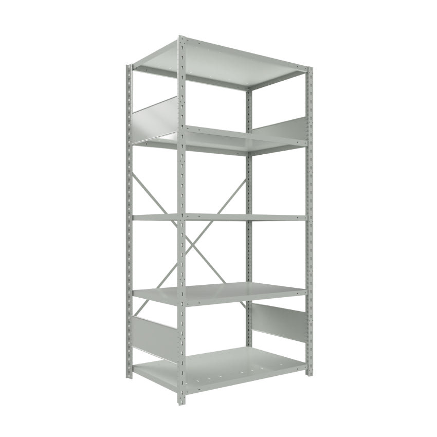 spider 75 5 unité début starter unit SRA10 SRA20 SRA1041 étagère industrielle robuste série Spider ouverte 5 tablettes grise Rousseau Pedlex vente en stock promotion